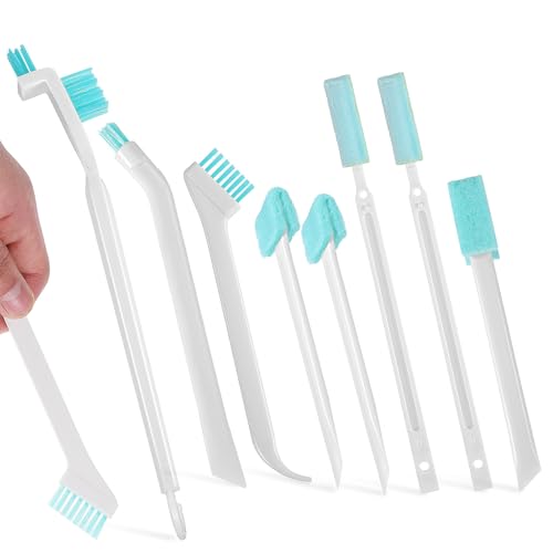 Detail Cleaning Brush Set for Household Use, 8pcs Small Crevice and Groove Scrubbers, Hard Bristle Bottle Cleaner for Keyboard, Window Track, and Tight Spaces