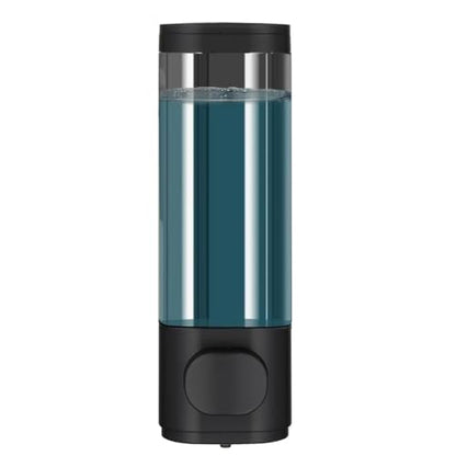 Wall Mounted Hand Soap Dispenser, 1 Chamber, 10oz/300ml Single Black Shampoo and Conditioner Dispenser, Bathroom Shower Dispenser Gel Container Dispenser and Organizer for Bathroom Kitchen Hotel - color: Black