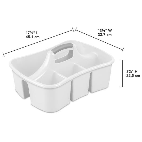 STERILITE 15888006 Divided Ultra Caddy, White