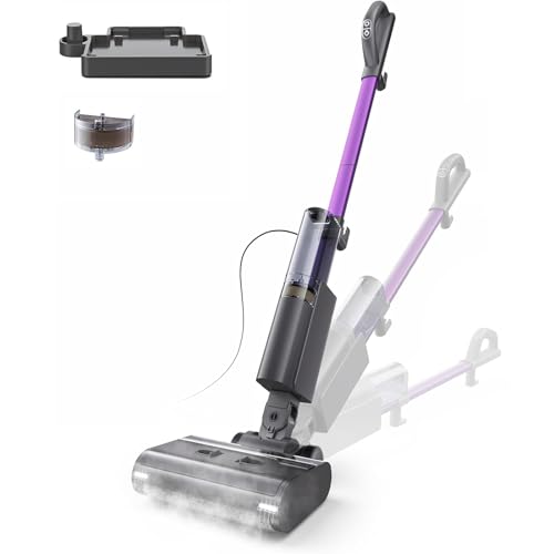 Steam Mop for Floor Cleaning, Lightweight 4-in-1 Steam Cleaner with Fast Heating & Self-Cleaning, Electric Mop for Home with 19.6ft Cord, 180° Lie Flat & LED Headlights for Sealed Hard Floors