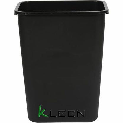 Kleen Commercial Soft-Sided Wastebasket, 41-Quart 10.25 Gallon, Black Plastic Trash Can (20 x 16 x 11.6 in) - size: 10.25 Gallon