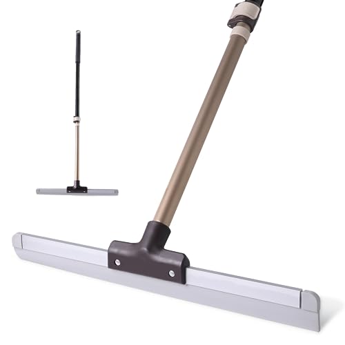 Eyliden 17" Rubber Floor Squeegee, Quick Water & Foam Removal Broom | Heavy-Duty, Dual-Action Push & Scrape, Squeegee for Shower Glass Concrete Garage Commercial Epoxy Floors