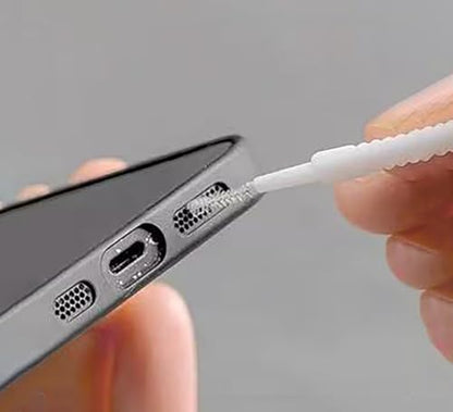 10 Pack Cell Phone Cleaning Kit Tools,Anti-Clogging Nylon Brushes Cleaner for iPhone 17 Pro Max Charging Port, Phone Speaker Mini Cleaning Brushes Compatible with Airpod 4,Camera etc - White
