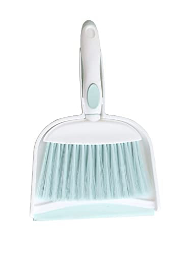 Mini Broom and Dustpan Set-Mini Whisk Set for Desk, Housekeeping, Office, Kitchen, Pet Nest, etc.,Daily Cleaning Necessity Plastic Mini Dustpan Set (Light Green) - color: Light Green