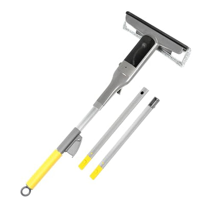 3-in-1 Window Squeegee Cleaner with Built-in Sprayer & Scrubber - Professional Glass Cleaning Tool for Outdoor Surfaces