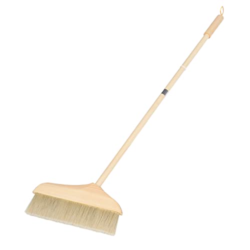 NOLITOY Indoor Outdoor Telescoping Broom Soft Bristle Brush for Floor Cleaning Detachable Handle Easy to Store