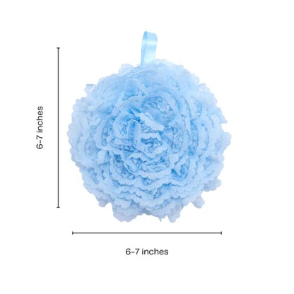 Reusable sponge, washable scrubber, non-scratching, odorless dish scrubbie - Peony collection 1ct (Light blue) - color: Light Blue