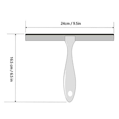 Alvinlite Glass Cleaner Window Squeegee, Stainless Steel Wiper Scraper Cleaner With Suction Cup Hook for Shower Doors Bathroom Window Car Glass