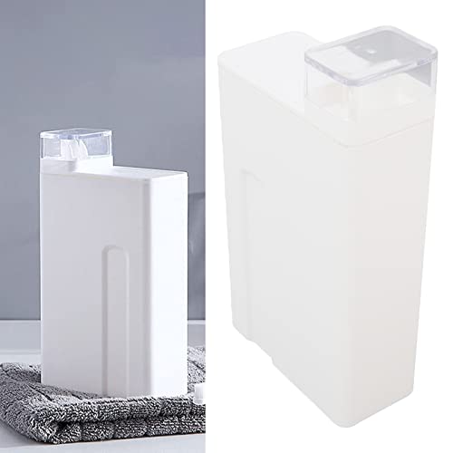 Kikumi Empty Laundry Detergent Dispenser Bottles Reusable Extra Care Agent Container for Bathroom