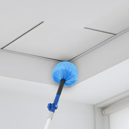 Cobweb Duster with 6-24FT Extension Pole, Webster Cobweb Duster with Telescopic Aluminum Pole, Spider Web Brush for Outdoor & Indoor Cleaning