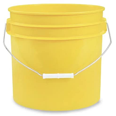 House Naturals 3.5 Gallon Food Grade Multi Color Bucket Pail with Screw On Lid (Pack of 3) BPA Free Made in USA containers