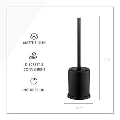 ToiletTree Products Deluxe Toilet Brush with Lid - Black - style: Black