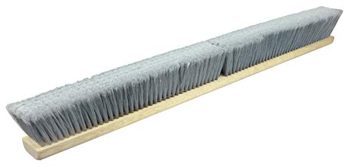 Weiler 42098 36" Fine Sweep Floor Brush, Flagged Silver Polystyrene Fill, Includes Brace - size: 36", style: Polystyrene