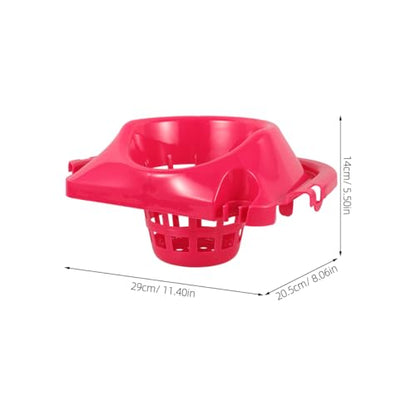 Ipetboom Mop Bucket Basket, 1pc Plastic Wringer Replacement Drain Basket for Mopping Cleaning Squeezing Drying Tool with Draining Holes Bucket Accessory, Red, 11.4x8.1x5.5in