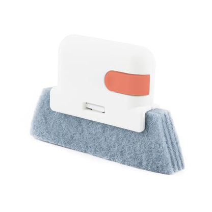 Window Track Cleaner Brush, Groove Cleaning Brush 2 in 1 Cleaner Tool Grip Brush for Window lides Gaps Tile Lines Shutter Car Vents,Orange - color: Orange