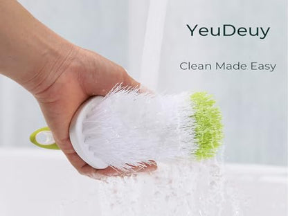 Scrub Brush for Cleaning, Heavy Duty Shower Scrubber with Stiff Bristles for Tub, Sink, Floor, Tile, and Carpet Scrubbing, 20 Pack - color: Yellow-green 20pcs