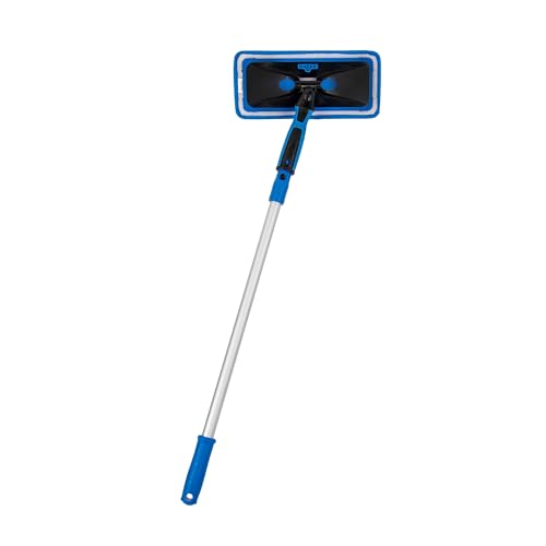 Unger Professional Indoor Window Cleaning Kit with 2' Pole — Swivel Head Pad Washer for Glass, Mirrors & Flat Surfaces, Streak-Free Results, 2 Reusable Microfiber Pads, Wet or Dry Use - size: 1 Count (Pack of 1), style: ProClean Window Cleaning Kit