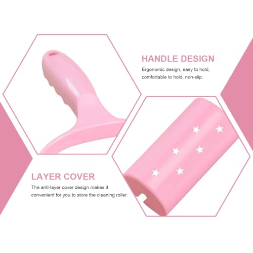 Wakauto Household Lint Roller 9pcs Set with Handle and Dust Cover, Portable Sticky Hair Remover Rollers for Clothes and Pet Hair, Reusable Lint Removal Tool for Home Laundry and Fabric