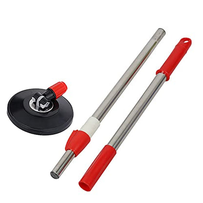 Spin Mop Pole Handle Replacement, Home Floor 360 Degrees Rotating Telescopic Replacement Handle Cleaning Tool Accessories Enhanced Thickened Version for Cleaning Home Office (Black) - color: Black