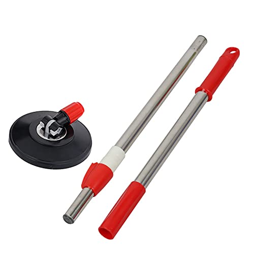 Spin Mop Pole Handle Replacement, Home Floor 360 Degrees Rotating Telescopic Replacement Handle Cleaning Tool Accessories Enhanced Thickened Version for Cleaning Home Office (Black) - color: Black