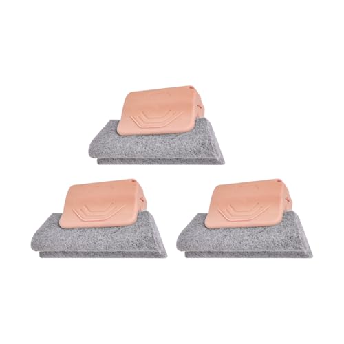 3PCS Car Magic Window Track Cleaner, Vehicle Window Groove Cleaning Brush Tools Set with Handheld, Automotive Air Conditioner Vents Narrow Gaps Clean Brush, Universal Fit (Pink) - color: Pink