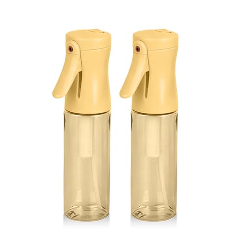 Spray Bottle for Hair, 2 Pack 95ml Small Continuous Water Mist Spray Bottle, Ultra Fine Mist for Face, Hairstyling, Salon, Cleaning, Toners, Hydration & Makeup, Travel Size Leak-Proof Bottles Yellow - color: Yellow, size: 95ml-2 Pack