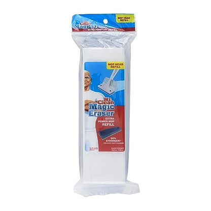 Mr. Clean Magic Eraser Extra Power Floor Mop Foam Refill Head with Water-Activated Micro-Scrubbers, White/Blue - size: 1 Count (Pack of 1)