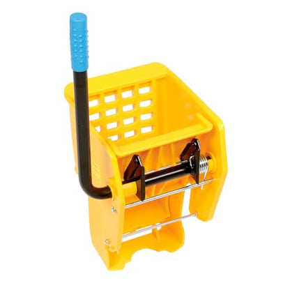 Global Industrial Commercial Mop Bucket and Wringer Combo with Side Press, 38 Quart Capacity, Durable Corrosion-Resistant Polypropylene, 3" Swivel Casters, Yellow - color: Yellow