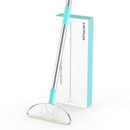 Heavy Duty Carpet Rake – 50" Ultra-Long Pet Hair Remover Tool by LINTPLUS, Deep Cleans Carpets, Rugs & Furniture | Durable Home Cleaning Scraper - size: Ultra