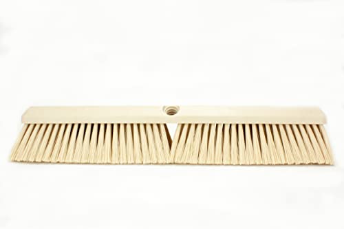 SPARTA Omni Sweep Plastic Push Broom Head, Heavy Duty, Industrial Broom With Color Code System For Outdoor, Indoor, Garage, Concrete, Patio, Kitchen, Bathroom, 18 Inches, Tan - color: Tan, size: 18 Inches
