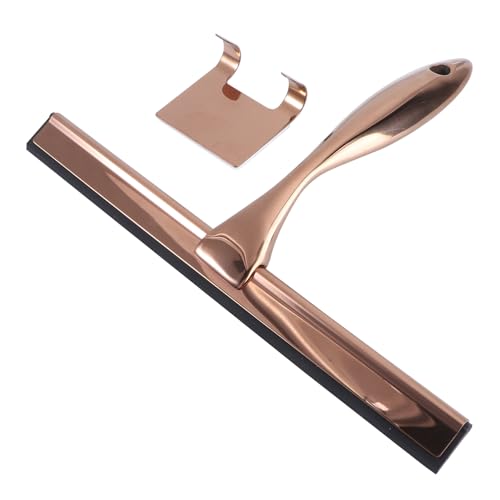Didiseaon Stainless Steel Window Squeegee Squeegee Wiper for Shower Door Glass Cleaning Tool Short Handle Suitable for Bathroom