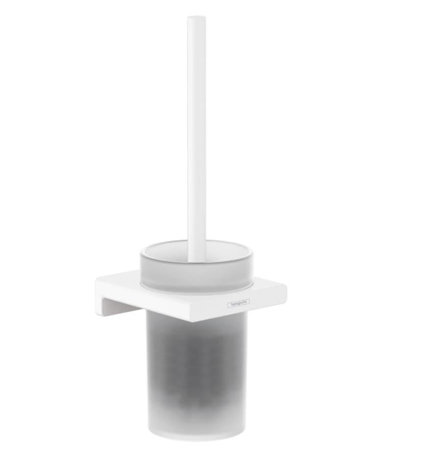 hansgrohe AddStoris Toilet Brush Holder Wall-Mounted, matt White, 41752700 - color: Matt White