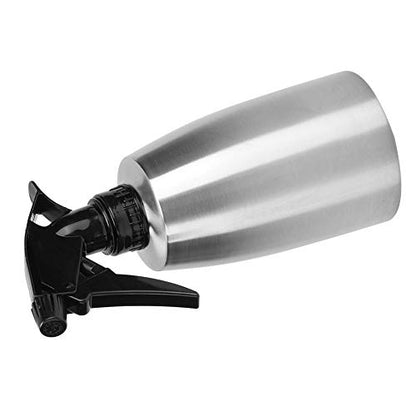 FLEXMAN 400ml Spray Bottles, Stainless Steel Water Spray Bottle with Ergonomic Handle, Seasoning Can with Adjustable Nozzle for Outdoor Barbecue, Cooking