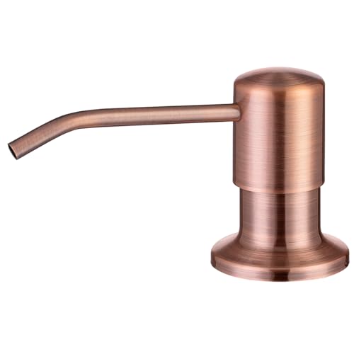 Built in Sink Soap Dispenser Lotion Dispenser for Kitchen Sink, Soap Dispenser with 17 Ounce Bottle, Soap Pump Built in Countertop Under Sink, Red Bronze - color: Red Bronze