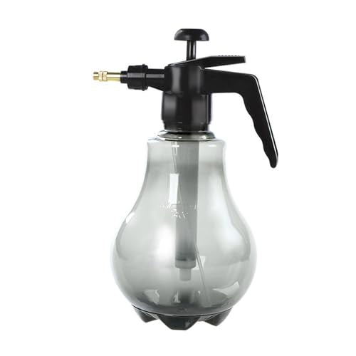 Plastic Pressure Watering Spray Bottle, 1.5L Large Capacity Adjustable Nozzle Home Garden (Gray)