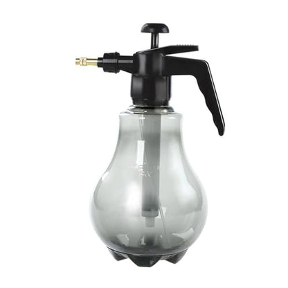 Plastic Pressure Watering Spray Bottle, 1.5L Large Capacity Adjustable Nozzle Home Garden (Gray)