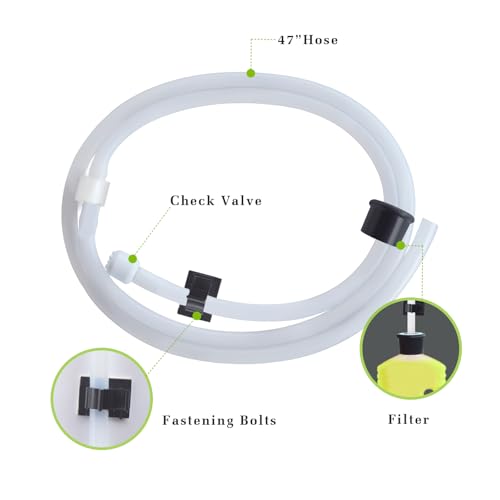 Sink Soap Dispenser Extension Tube Kit with Check Valve, 47" Under Sink Soap Dispenser Hose for Kitchen, Suitable for Most Dish Soap Containers, No More Refills The Little Bottle Again (1 Pack) - size: 1 Pack