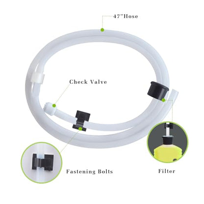 Sink Soap Dispenser Extension Tube Kit with Check Valve, 47" Under Sink Soap Dispenser Hose for Kitchen, Suitable for Most Dish Soap Containers, No More Refills The Little Bottle Again (1 Pack) - size: 1 Pack