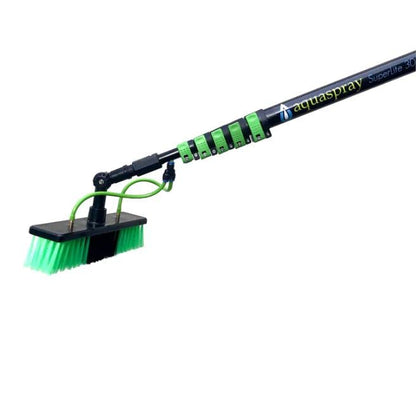 30 Feet Reach Solar Panel Cleaning Brush & Pole Water Fed Pole Kit, Window Cleaner Window Glass Solar Panel Cleaning System Washing Equipment Tool Solution Scrubber Brush & Hose Spray Washer - size: 30FT