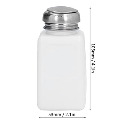 ESD Solvent Dispenser Bottle, Anti Static Press Pump Dispensing for Lab Workbench HDPE Stainless Steel White 200ml 1 Pack