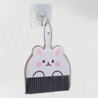 Upgrade Small White Broom and Dustpan Set, Hand Dustpan and Brush Set, Cute White Mini Broom and Dust pan Sets, Little Dust Pan for Home Use Tabletop Debris Cleaning Pet Guinea Pig Cages - color: Gray