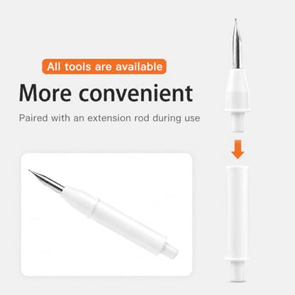 Professional 4-in-1 Earbud Cleaning Kit, Multi-Function Cleaning Pen for AirPods Pro 1 2 3, Laptop Keyboard Cleaner Tool with Metal Nib, High-Density Brush and Flocking Sponge - White - color: 5-in-1 White
