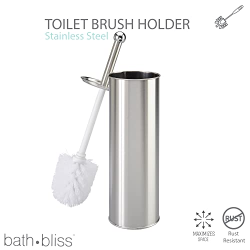 Bath Bliss Stainless Steel Toilet Brush Holder - size: 1 Pack