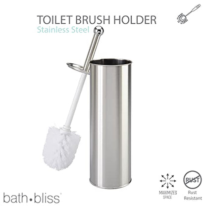 Bath Bliss Stainless Steel Toilet Brush Holder - size: 1 Pack