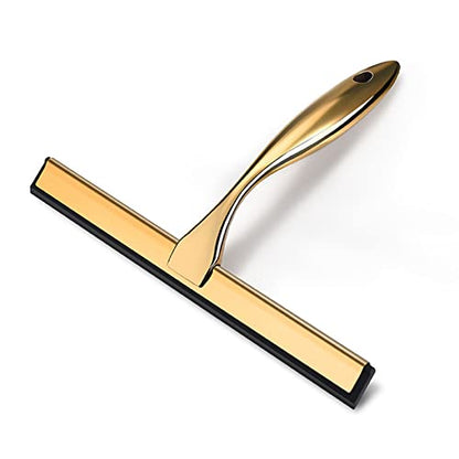 Stainless Steel Shower Squeegee with Handle Silicone Rubber Strip Cleaner Bathroom for Kitchen