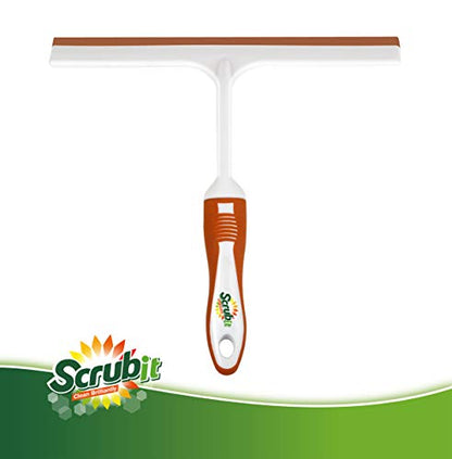 SCRUBIT Window and Shower Squeegee, Lightweight Squeegy Cleaner for Windows, Glass, Car Windshield, and Mirror - Streak Free Cleaning Tool for Shower Doors, Kitchen and Bathroom - size: 1 Count (Pack of 1)