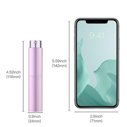 Tekson 10ml Travel Perfume Atomizer Refillable, Mini Cologne Spray Bottle Empty, Small Coffee Spray Bottle (Pink) - color: pink