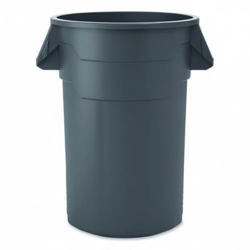 Kleen Commercial Brute Heavy-Duty Round Trash Can, 44-Gallon, Gray, Utility Garbage Container, Landscapers/Construction Sites/Restaurants/Offices/Warehouses Made in USA - size: 44 Gallon