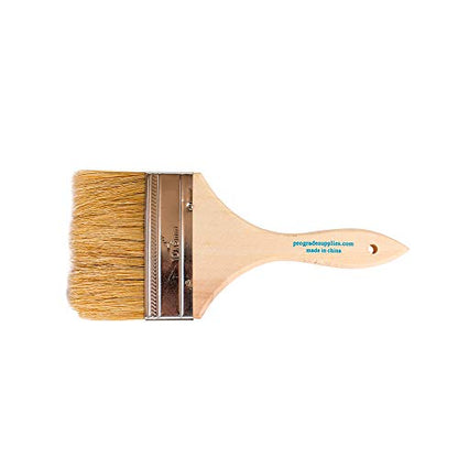 Pro Grade - Chip Paint Brushes - 36 Ea 4 Inch Chip Paint Brush Light Brown