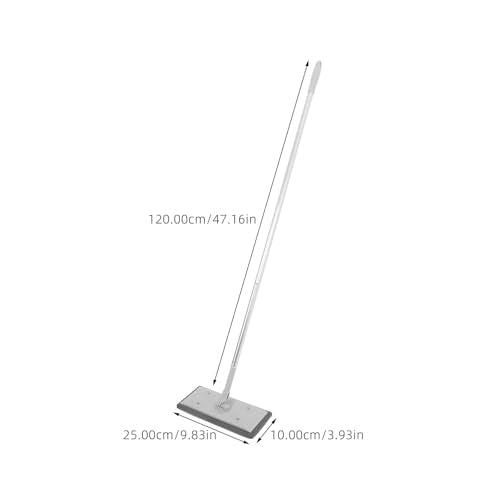 Heavy Duty Adjustable Dust Mop with 3-Section Extendable Aluminum Handle, Microfiber Flat Cleaning Mop for Hardwood Floors and Industrial Use, Gray